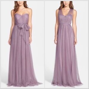 Jenny Yoo Lilac Light Purple Annabelle Convertible Maxi Dress Sz 8